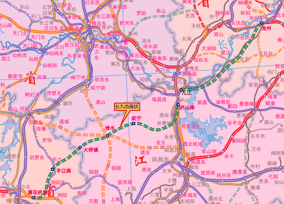 九江一長沙高鐵規(guī)劃 南京至九江高鐵規(guī)劃路線圖